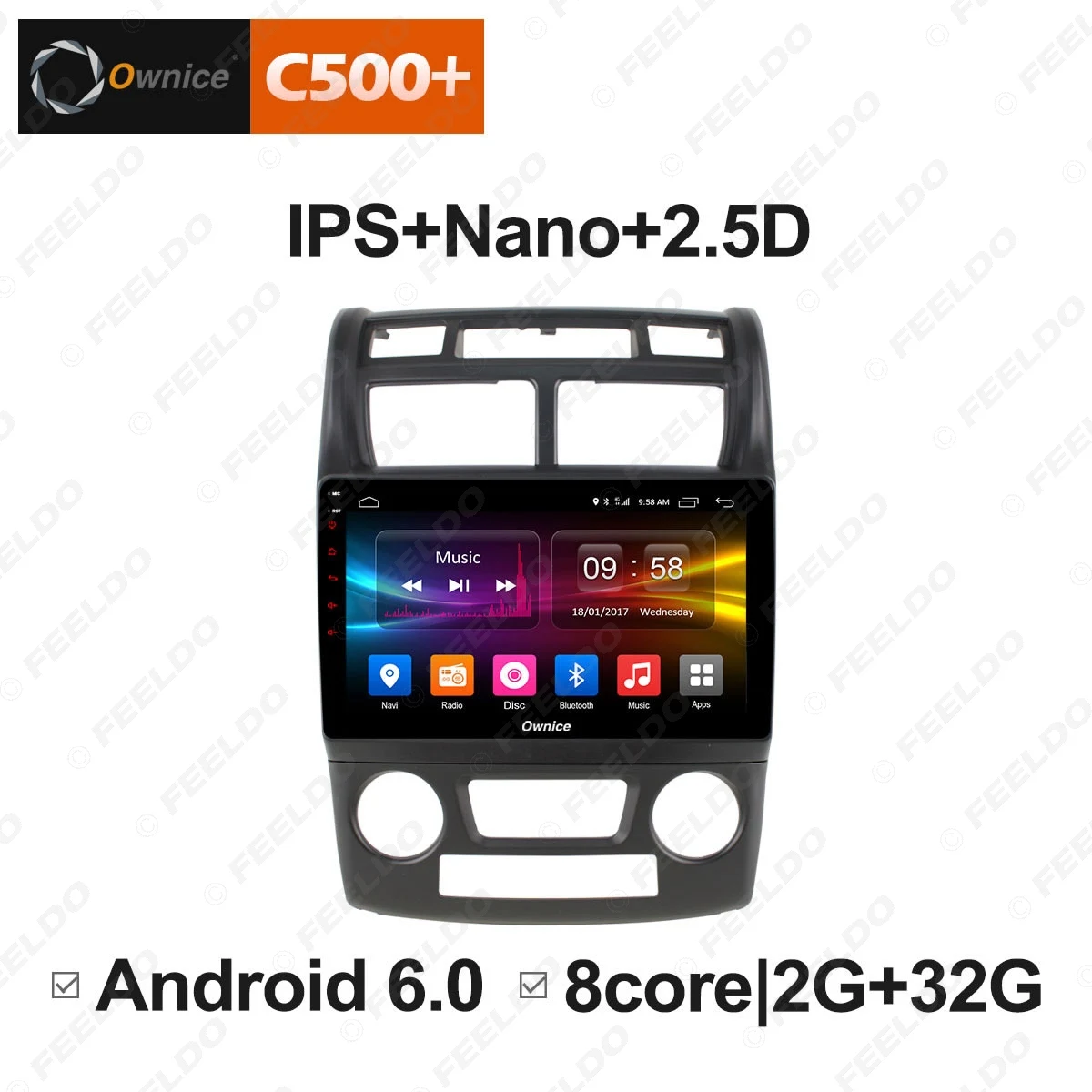 Best LEEWA 9 " Android 8.1 8-Core/DDR3 2G/32G/Support 4G LTE Car Media Player With GPS/FM/AM RDS Radio For Kit Sportage 2007-2010 2