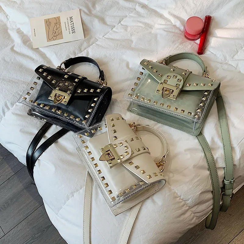 Прозрачная гелевая Сумка Tote сумки через плечо для женщин Лето 2019 г. ПВХ роскошные