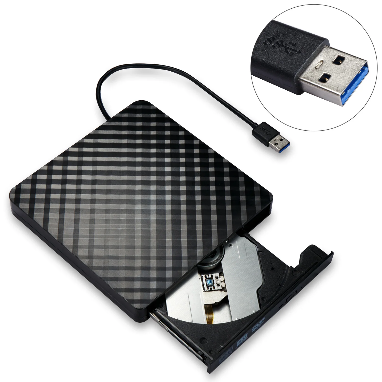 Ультра тонкий CD DVD плеер Внешний USB 3 0 Rom писатель Rewriter горелки передачи данных для