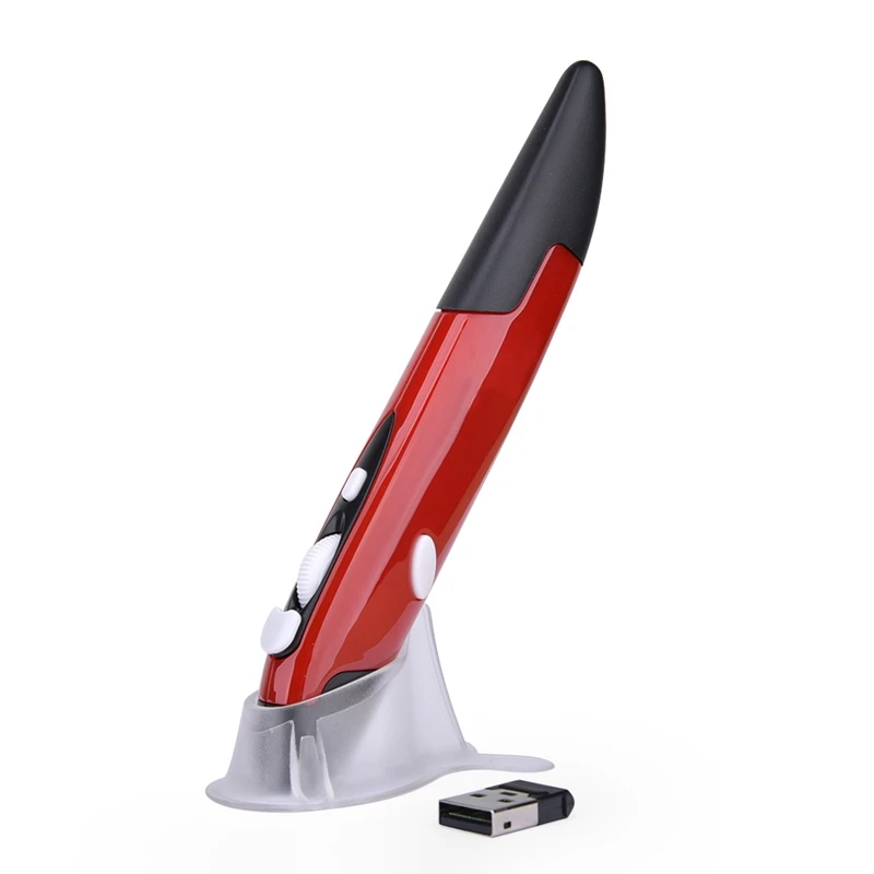 Мини Беспроводная оптическая Ручка мышь 2 4G 1600 точек/дюйм 4 кнопки карандаш Usb