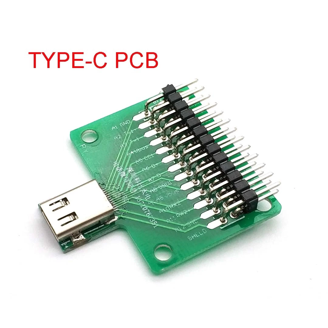 USB 3,1 type C разъем 24 контакта гнездо адаптер розеток для подключения провода и кабеля 24 P печатная плата поддержка