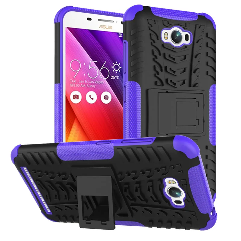 Ooosure Armor silicone Rugged PC + TPU Stand cell phone Cover For Asus Zenfone ZC550KL 5.0&quot 5.5&quot shockproof Protective Case |