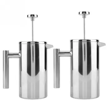 

French Press Coffee Maker Best Double Walled Stainless Steel Cafetiere Insulated Coffee Tea Maker Pot Filter Baskets Home