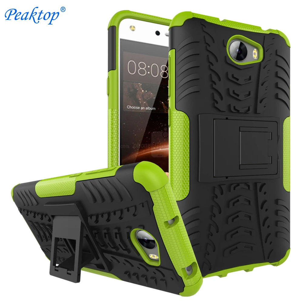 

For Huawei Y5II Y5 ii 2 / Y6 II Compact CUN U29 CUN-U29 CUN-L21 CUN-L01 Case Armor Hybrid Silicone Stand Cover Honor 5A LYO-L21