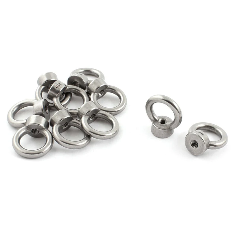 

CNIM Hot 10 pcs Hex screw eyebolt bolt eyebolt silver M6 6mm