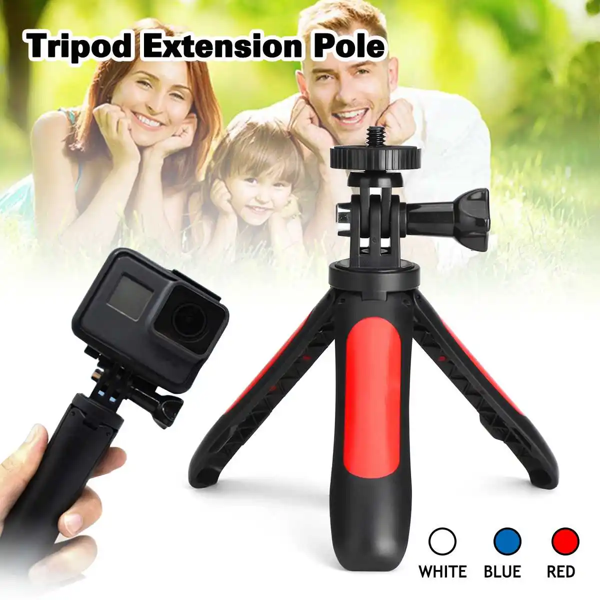 

Tripod Extension Pole Extendable Monopod Tripod Selfie Stick for iPhone X for GoPro Hero 7 6 5 for DJI Osmo Pockets