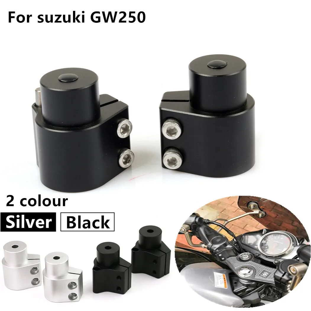 

Motorcycle Handlebar Riser Up Backs Moves Bracket Kit Handle Bar Riser Mount Clamp For SUZUKI GW 250 INAZUMA GW250 2011-2018