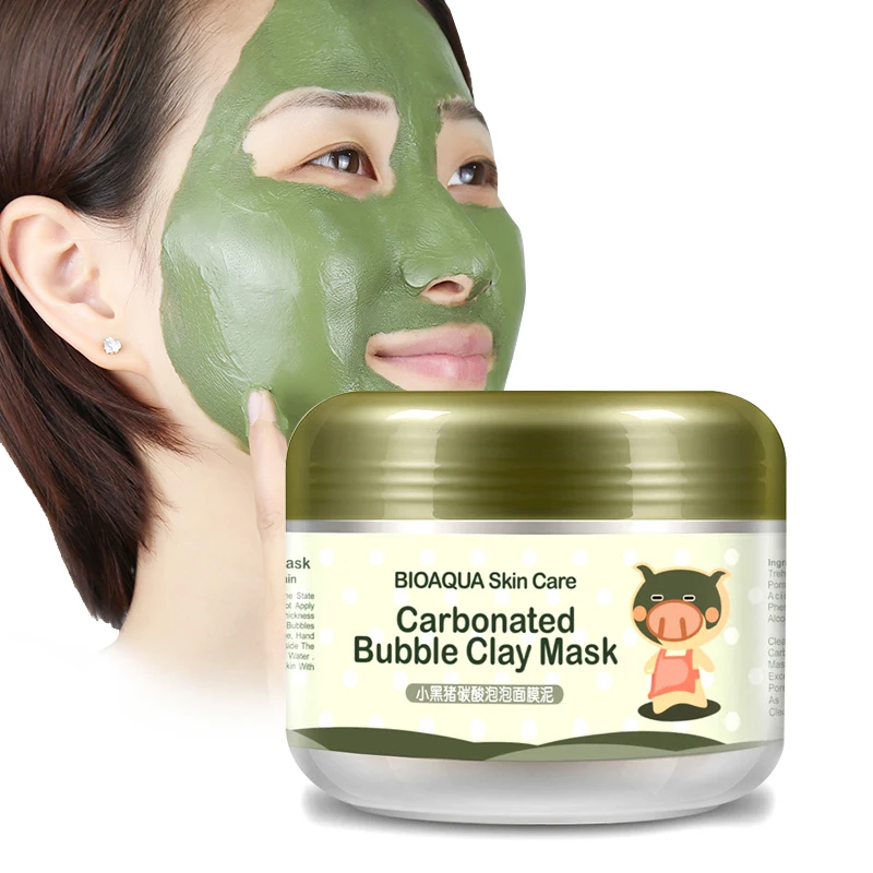 Bioaqua Спящая маска для лица увлажняющая уход за кожей отбеливание угрей удалить анти старения пузырьковая глина корейский косметическая
