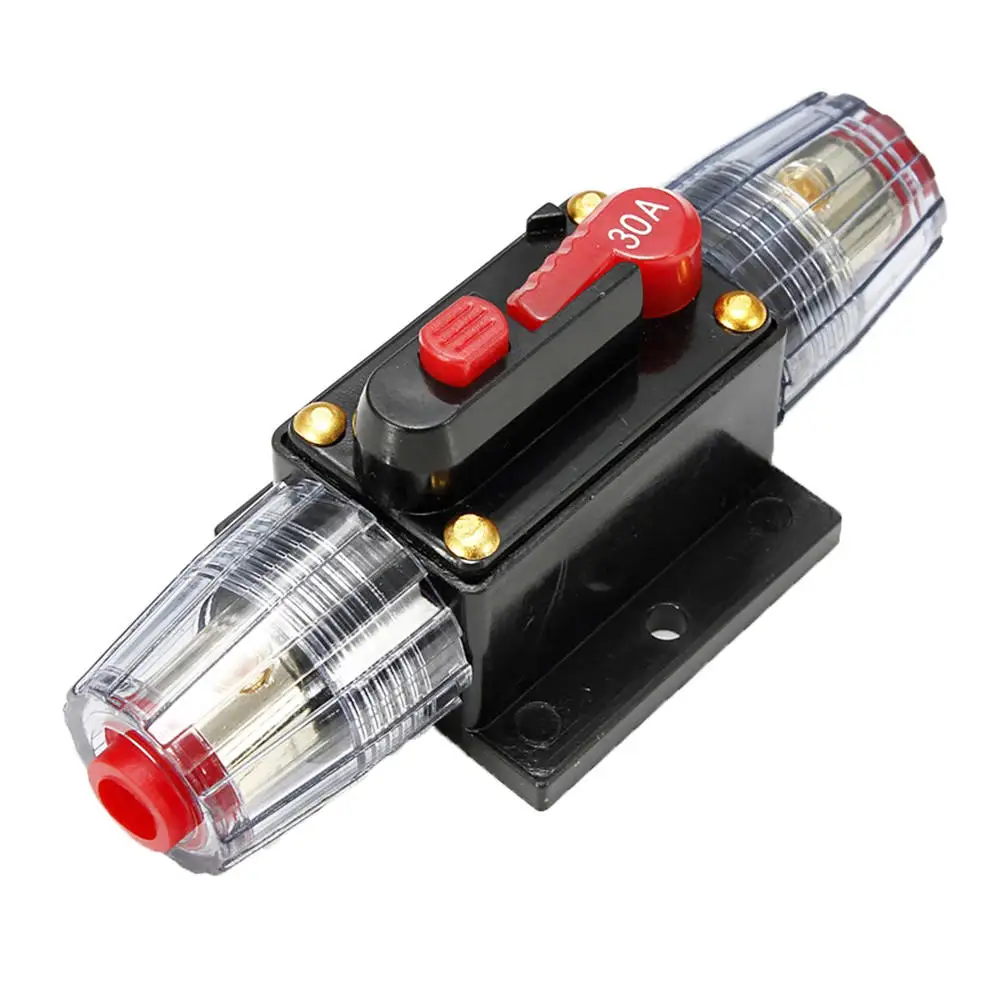 12V 24V DC Home Solar System Waterproof Circuit Breaker 30A 40A 60A 100A Reset Fuse Inverter