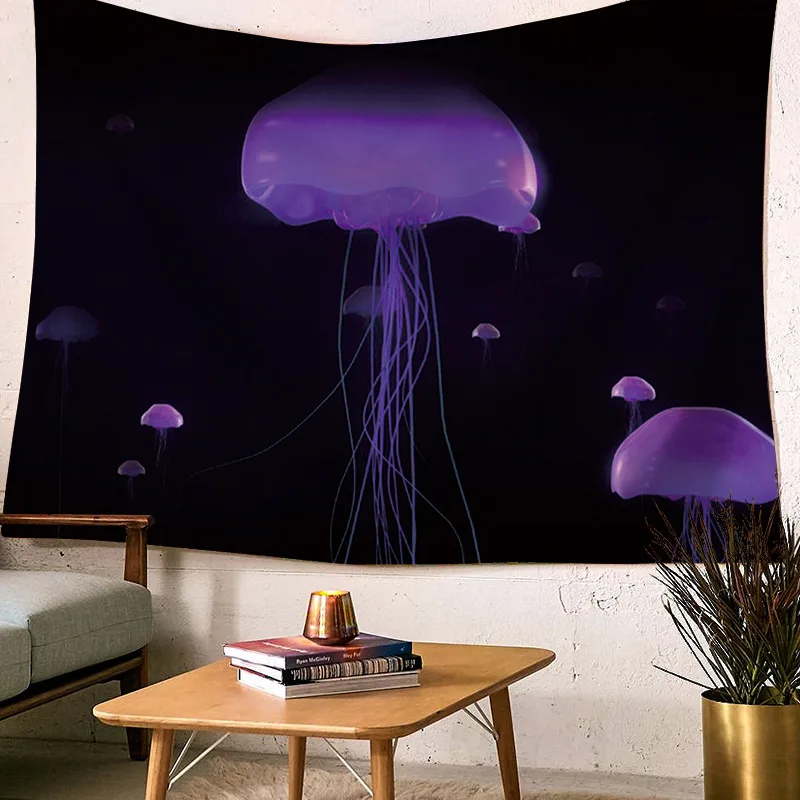 Dream Jellyfish гобелен настенный подвесной платок богемное украшение полиэфирное