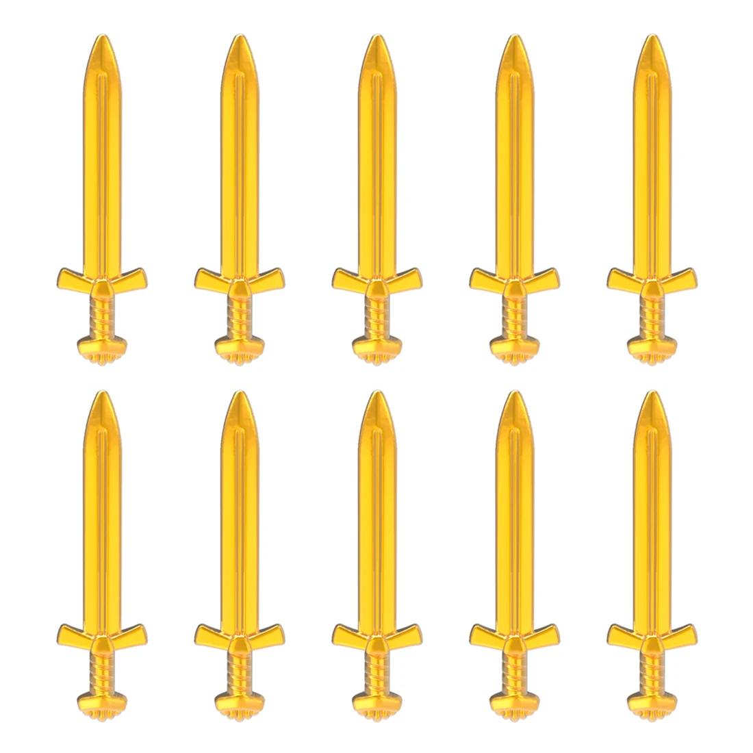 10 шт средневековый Ретро стиль рисунок длинный меч для DIY маленькая частица Building Block-Золотой (PGPJ0022)