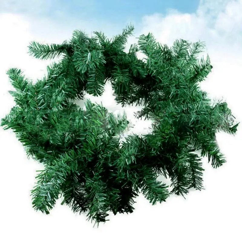 New 2.7m Green Christmas Garland Wreath Xmas Home Party Decoration Pine Tree Rattan Hanging Ornaments | Дом и сад