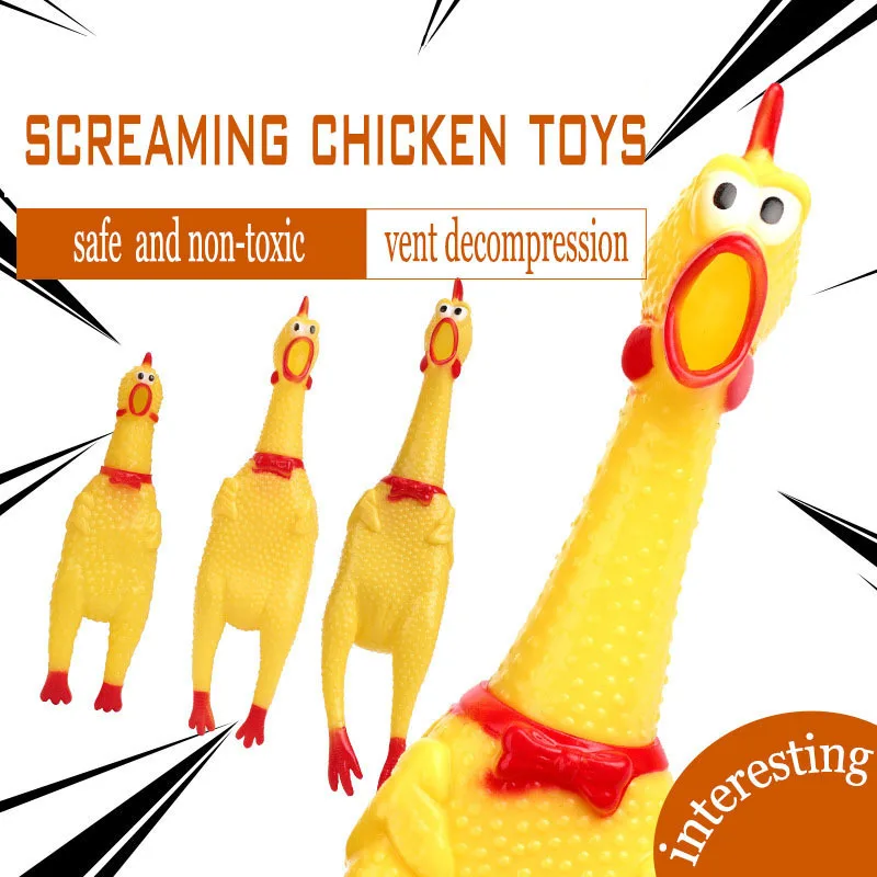 Interactive Dog Toys For Large Dogs Rubber Screaming Chicken Puppy Toy