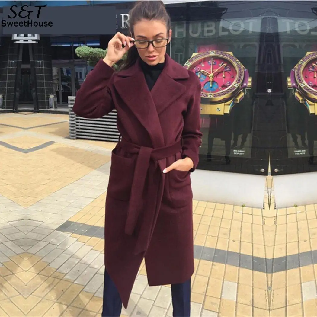FANALA Abrigos Mujer Invierno шерстяное пальто Элегантное зимнее женское Полушерстяное