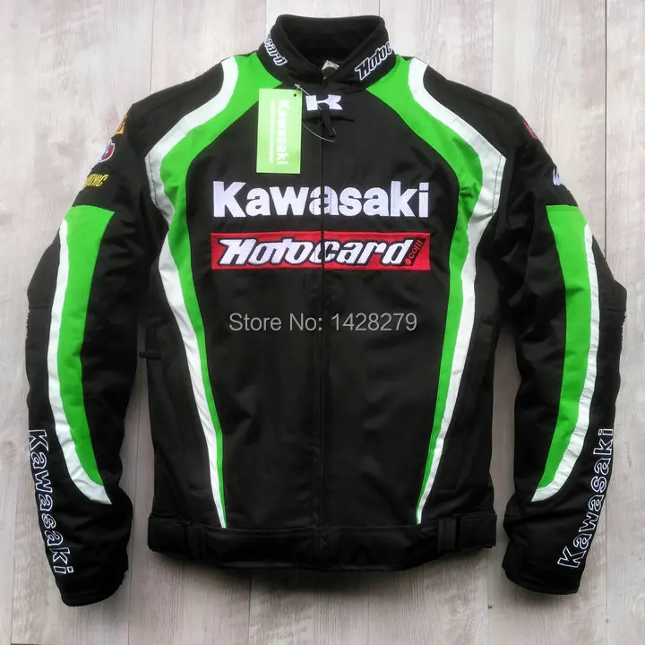 

2019 New Motorcycle Oxford Winter Riding Protective Jacket for Kawasaki Off-Road Winter Jacket with Protectors and Lining