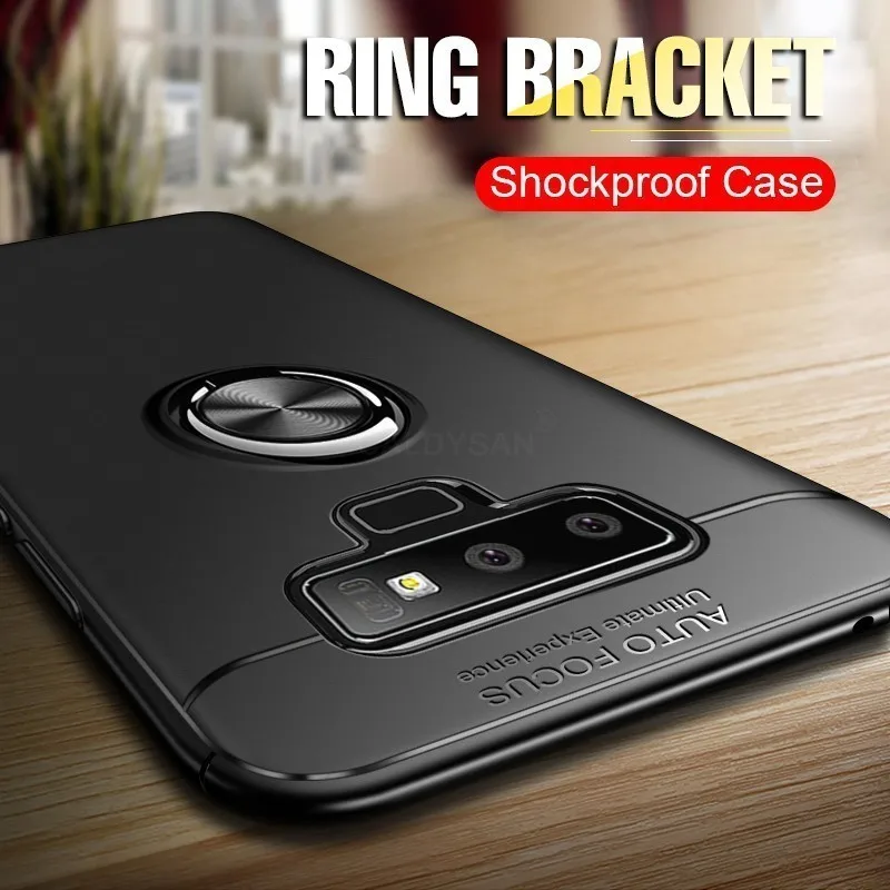 

Magnetic Case Cover For Samsung Galaxy S8 Plus Luxury Ring Bracket For Samsung S10 S9 Plus S10 Lite Silicone Shockproof Bumper
