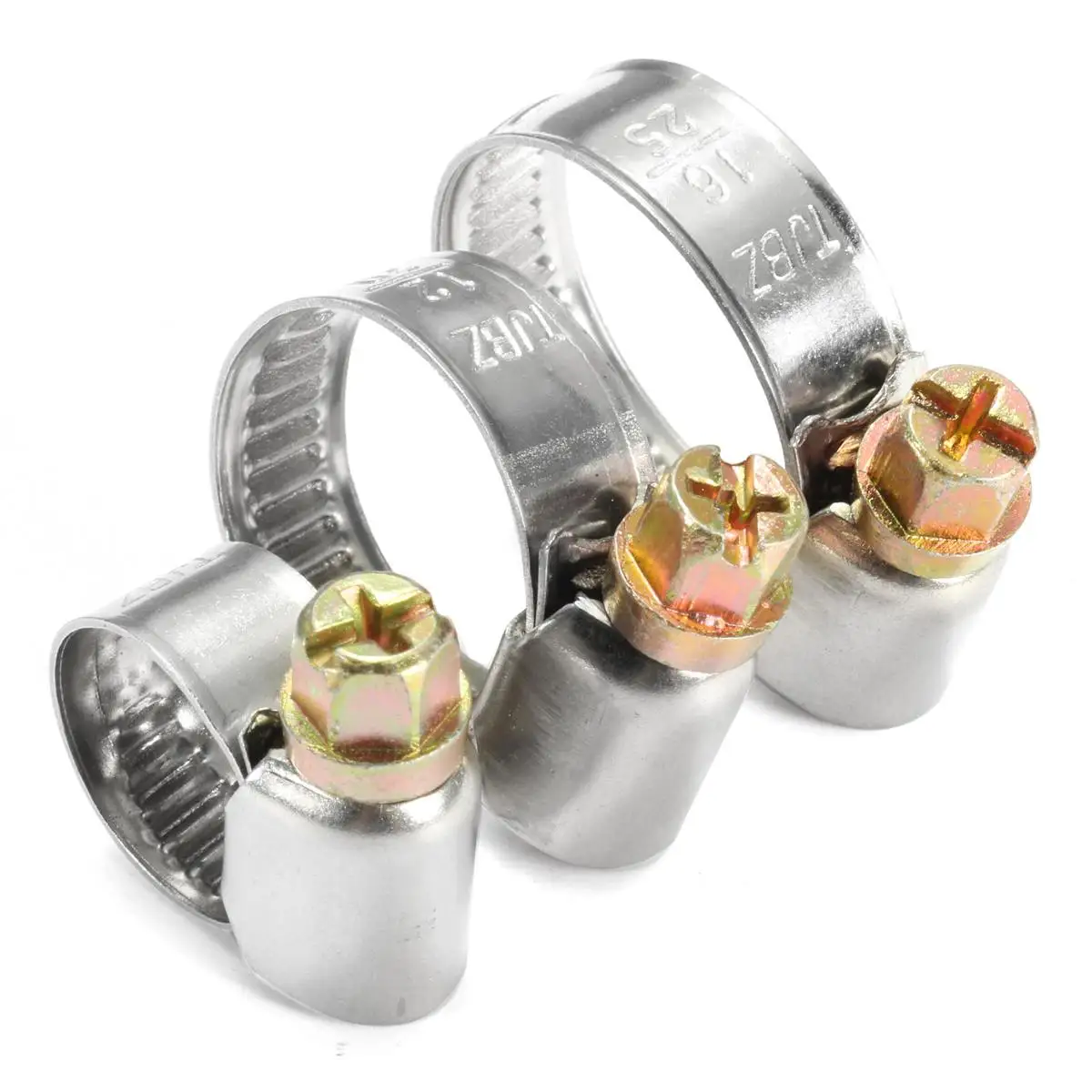 

MTGATHER Pipe Clamps Genuine Jubilee Stainless Steel Hose Clips Fuel Hose Pipe Clamps Worm Drive Durable Anti-oxidation Best
