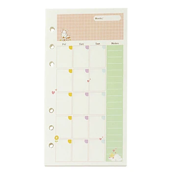 

A6 Cute colorful diary refills spiral notebook replace color core loose leaf stationery gift school planner ring binder paper
