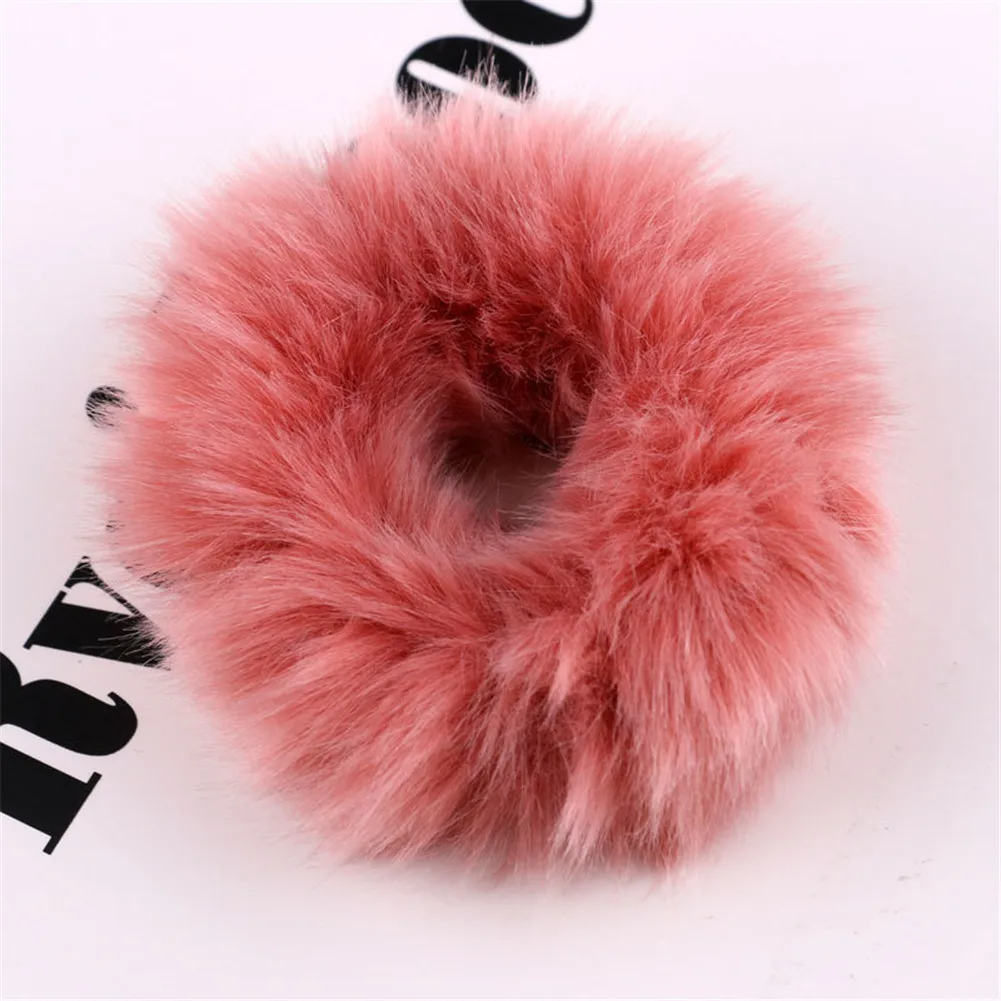 

Soft Fluffy Faux Fur Elastic Hair Bands Fuzzy Scrunchie Elastic Hair Ring Rope Hair Accessories Women Fashion Elegant Headwear