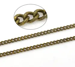 DoreenBeads античная бронза Link-Soldered фурнитура панцирного плетения 1,8x1,3 мм, Продано в партии 10 м (B15096), иу