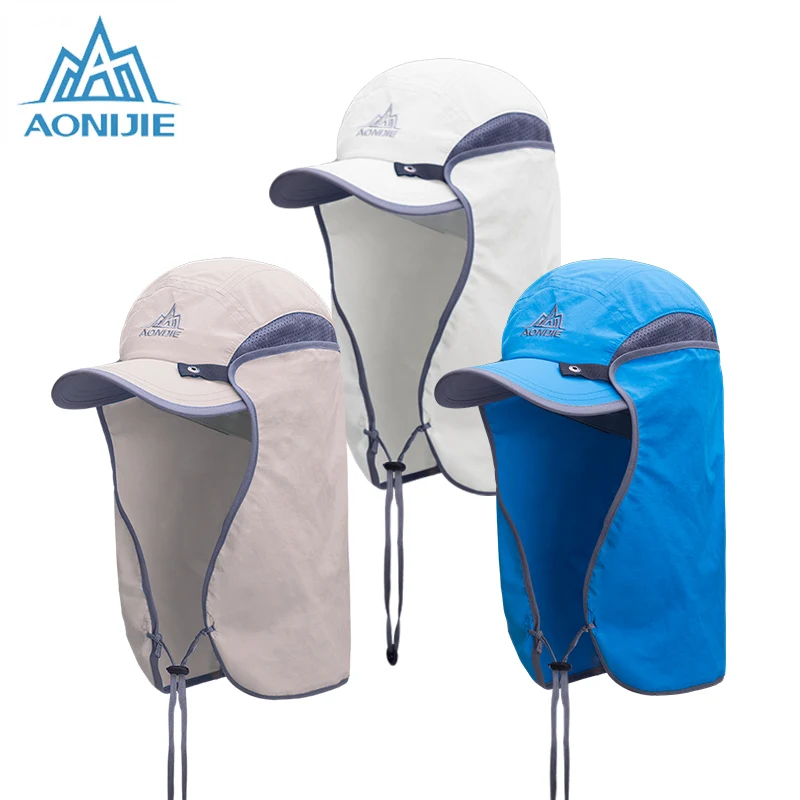 

AONIJIE Outdoor Sunscreen Hat with Detachable Tippet Ultraviolet-proof Face Protection Cap Hood for Running Mountain Climbing