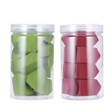 30 шт сухой и влажной уборки двойной Применение желе пятиугольник лица спонж мягкие инструмент для чистки лица макияж пудра Губка(бежевый, зеленый, красный, 15 шт./кор