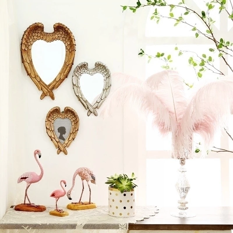 

Best Selling Angel Wings European-style Photo Frame Retro Antique Resin Photo Frame Hanging Mirror DIY Flower Arrangement