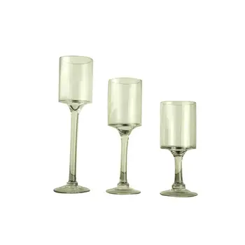 

1PC Creative Decorative Goblet Designed Table Candlesticks Glass Candle Holder for Wedding Home Party Bar