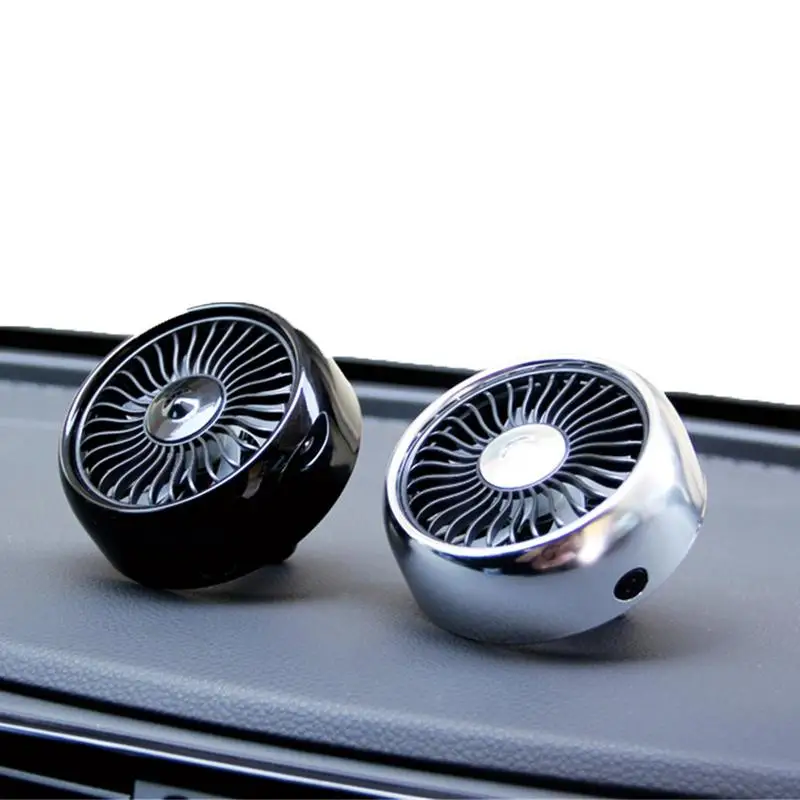 

Electric Car Fan 3 Speed Adjustment USB Dual Head Car Auto Cooling Air Circulator Fan Air Conditioner Colorful Light Dashboard