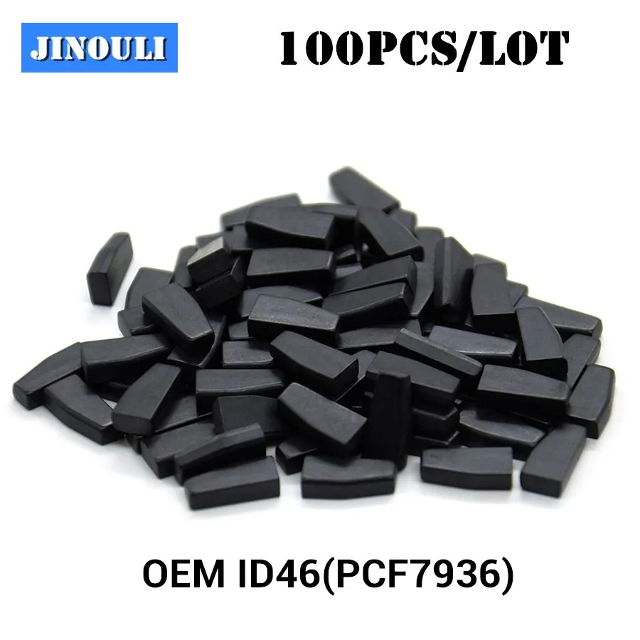 

JINOULI 100PCS/LOT OEM pcf7936as ID46 car key Transponder Chip pcf7936aa PCF7936 Unlock ID 46 PCF 7936 key CHIPS