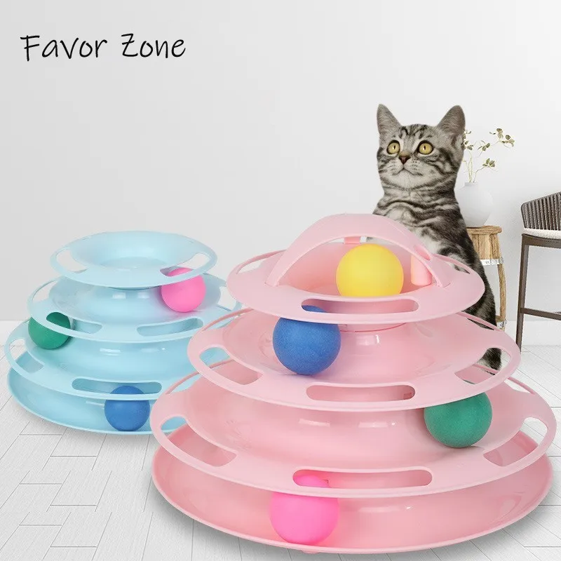 

Cat Toy Intellectual Ball Turntable Interactive Amusement Triple Ball Disk Tunnel Toys For Cats Crazy Scratch Balls Cat Supplies