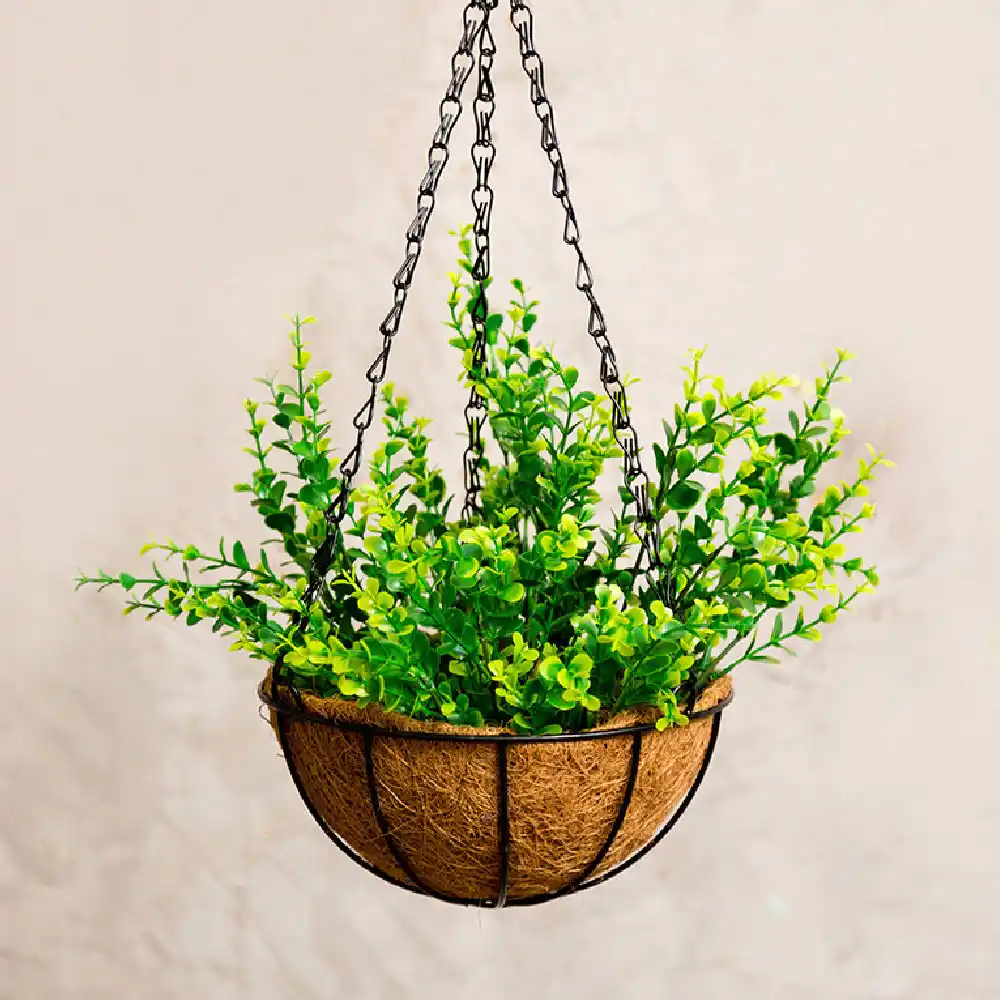 Iron Hanging Basket Macrame Plant Hanger Flower Pot Hanging Basket Macrame Plant Hanger