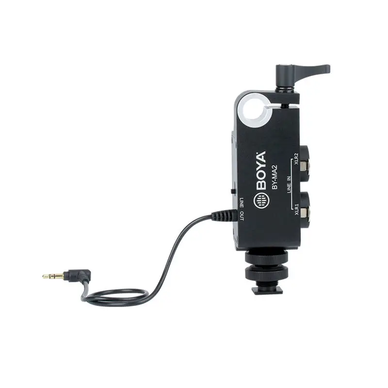 

Boya BY-MA2 Dual-Channel Record Audio Mixer Xlr Jack 6.5mm To 3.5mm Wireless Microphone System For Canon Nikon_ Sony_ DSLR Cam