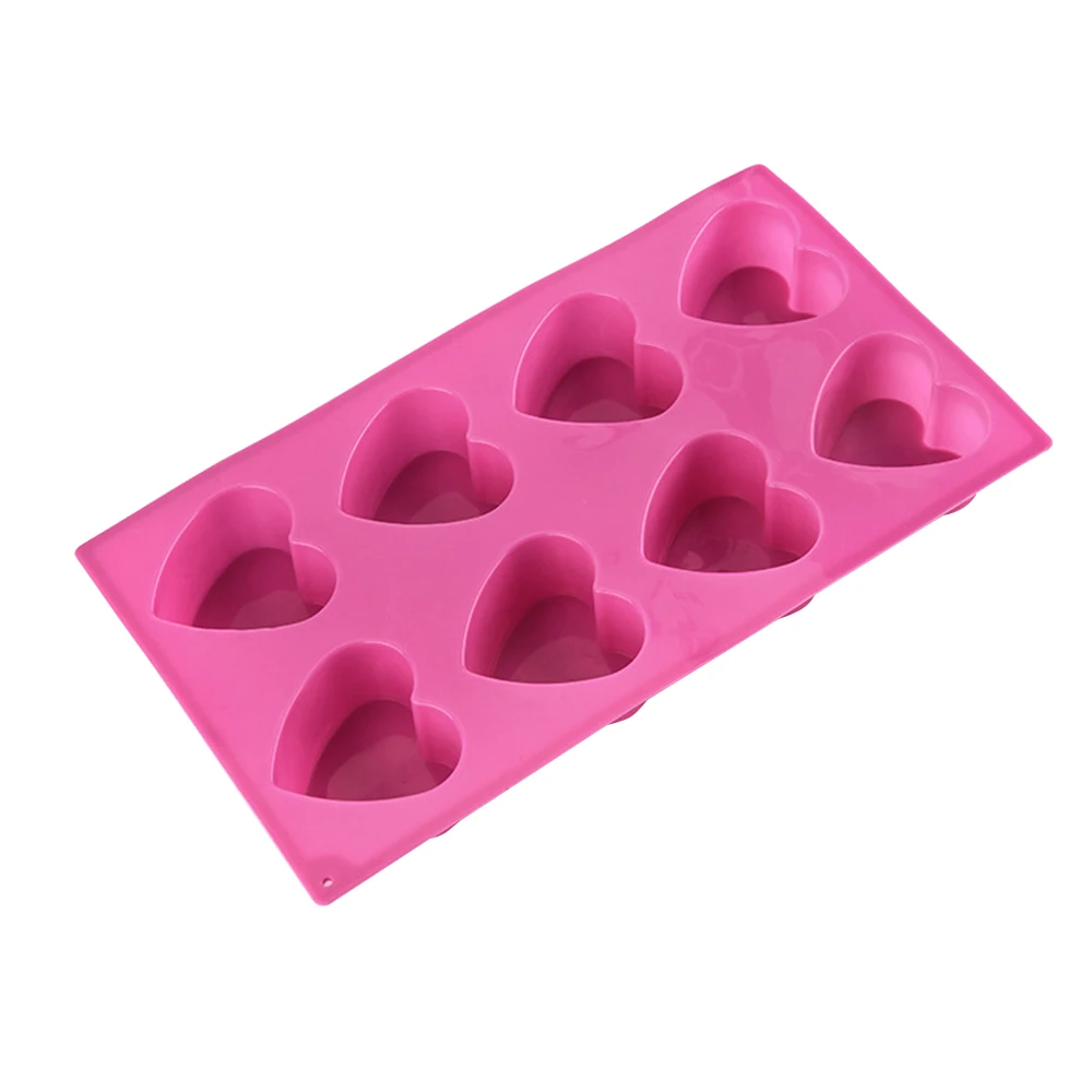 DIY Cake Silicone Mousse Cake Mould 8 Holes Love Heart Molds For Cakes