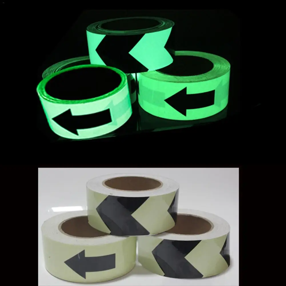 

PET Fluorescent Warning Light Strip Tape Reflective Glitter Self Adhesive Removable Warning Decoration Tape Support Dropshipping