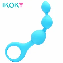 IKOKY Anal Plug Prostate Massager G-Spot Stimulation Erotic Toys Silicone Sex Toys for Women Men Dildo Butt Plug Anal Bead