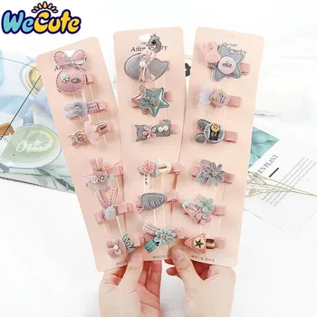

Wecute New Fashion Hair Pins Children's Cartoon Cloth Baby Hair Clips Set Cute Headwear Toddler Kids Girl Birthdday Gifts