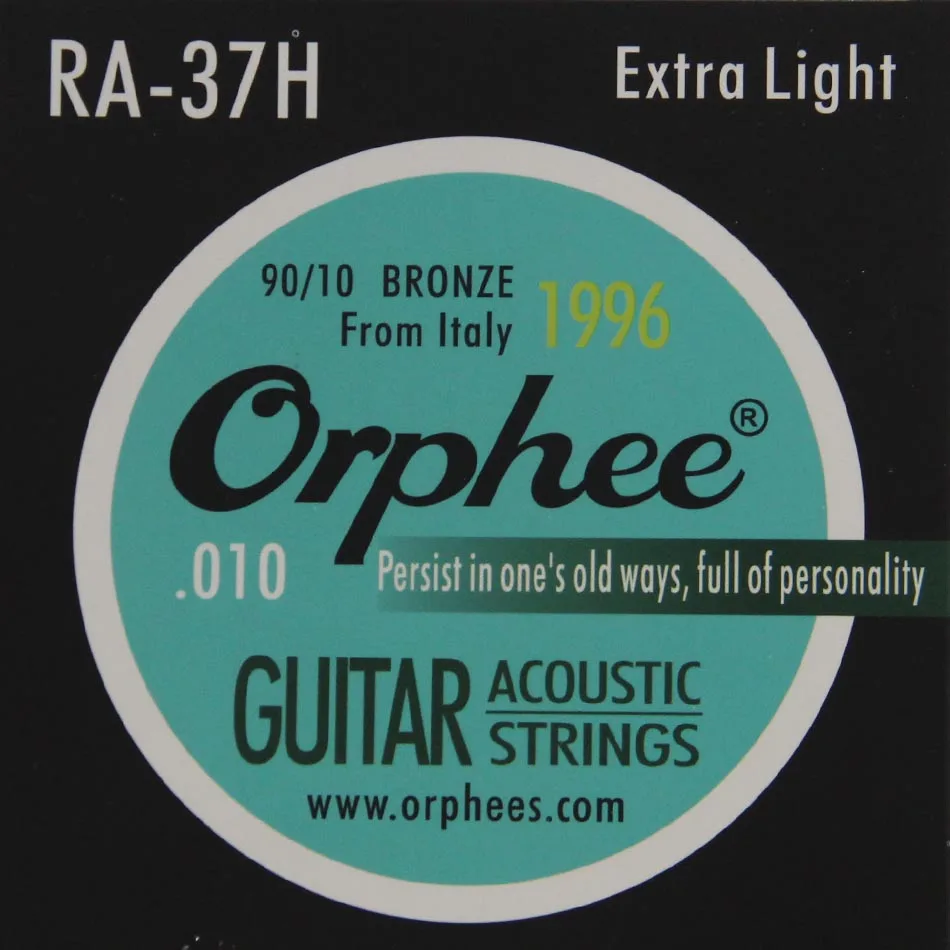 Orphee RA 37H акустические гитарные струны 90/10 бронза. 010 . 050 дюймов медные литые