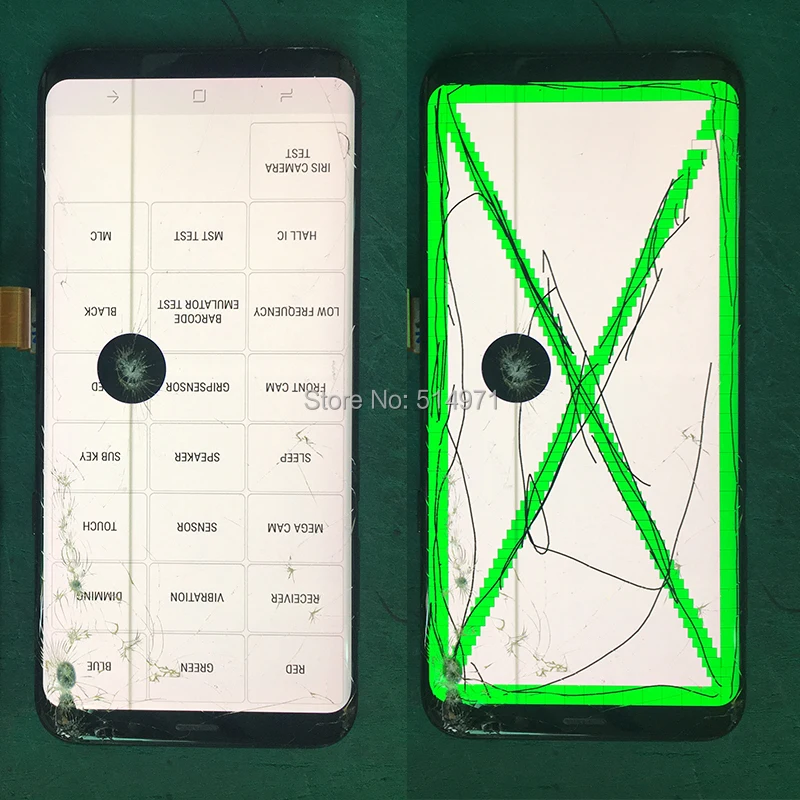 5 шт. дефектный ЖК экран с рамкой сборно для Samsung Galaxy S8 S9 S10 S20 plus Note 8 9 стеклянная