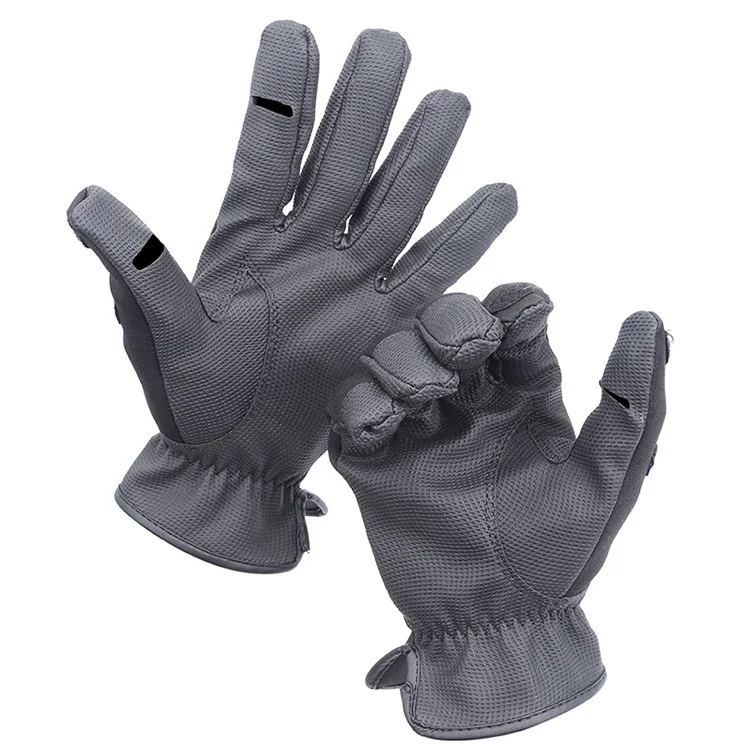 

1PC 2 Two Fingerless Autumn Winter Fishing Gloves XL Size Anti-slip Fishing Lure Outdoor Sport Gloves for Men