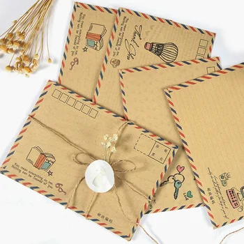

ColSchool 8 PCS/Lot B6 Invitation Greeting Card Student Supplies Beautiful Cute For Creative School Simple Paper Envelope