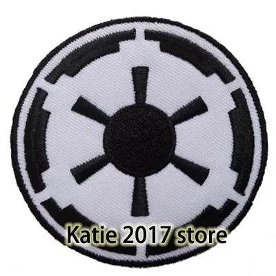 

STAR WARS White Imperial Froce Badge Embroidered Iron On Patch,Classic Movie Fabric Badge, Children Clothing DIY Accessories