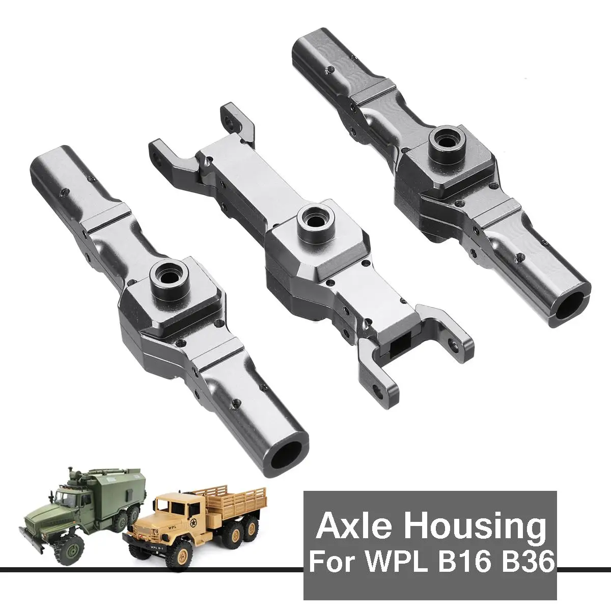 

RC Car Upgrade Replacement Metal Front/ Center/ Rear Axle Housing Part Set For WPL B16 B36 6WD 1/16 Durable Spare Accessories