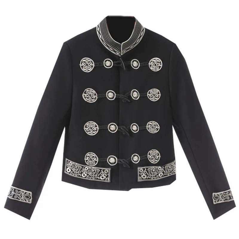 Best  2020 Spring Luxury Vintage Embroidery Women Formal Jacket Coat Runway Designer Double Breasted Fema
