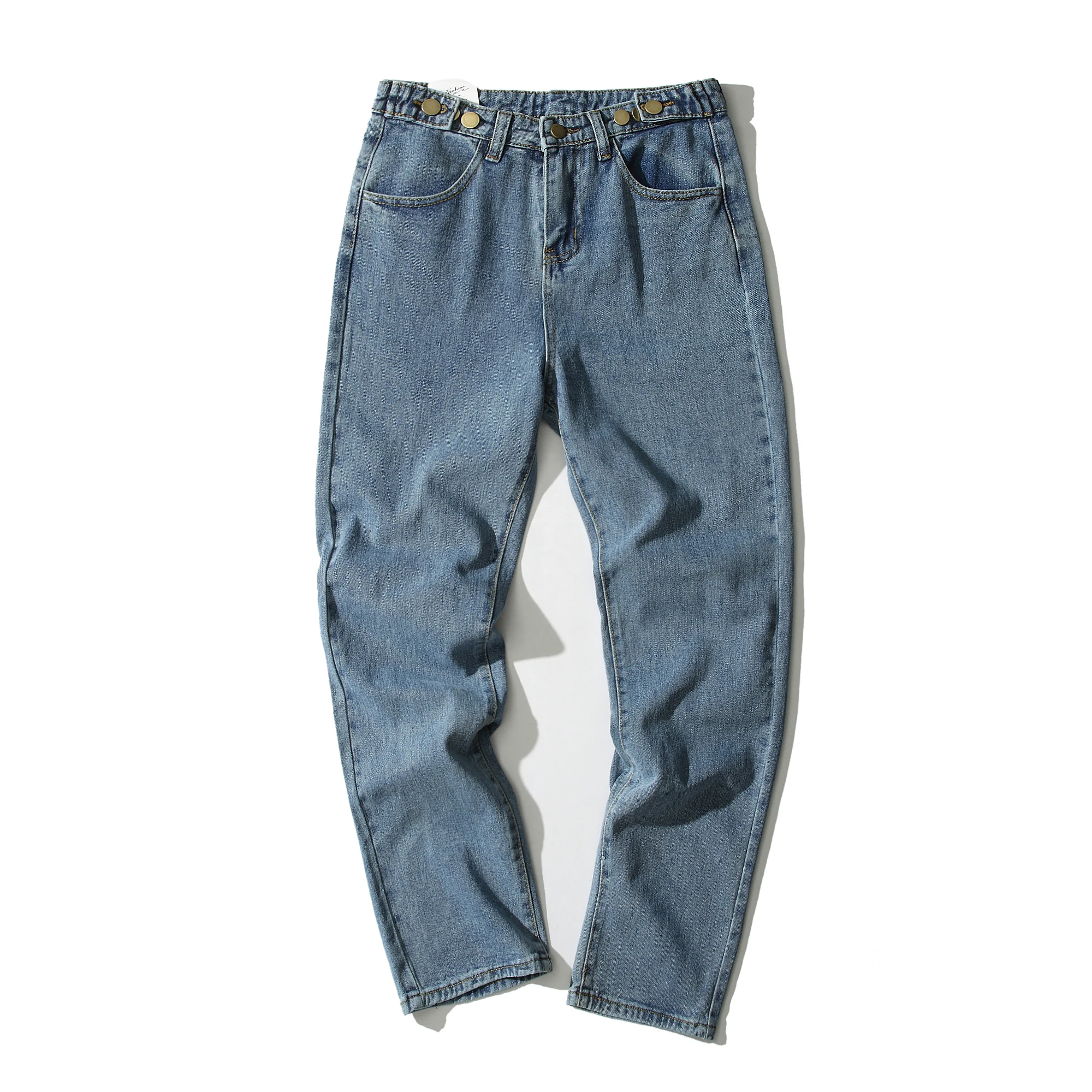 

Hot Sale Casual Men Jeans Straight Cotton High Quality Denim Jeans Loose Blue Color Men Jeans Pants