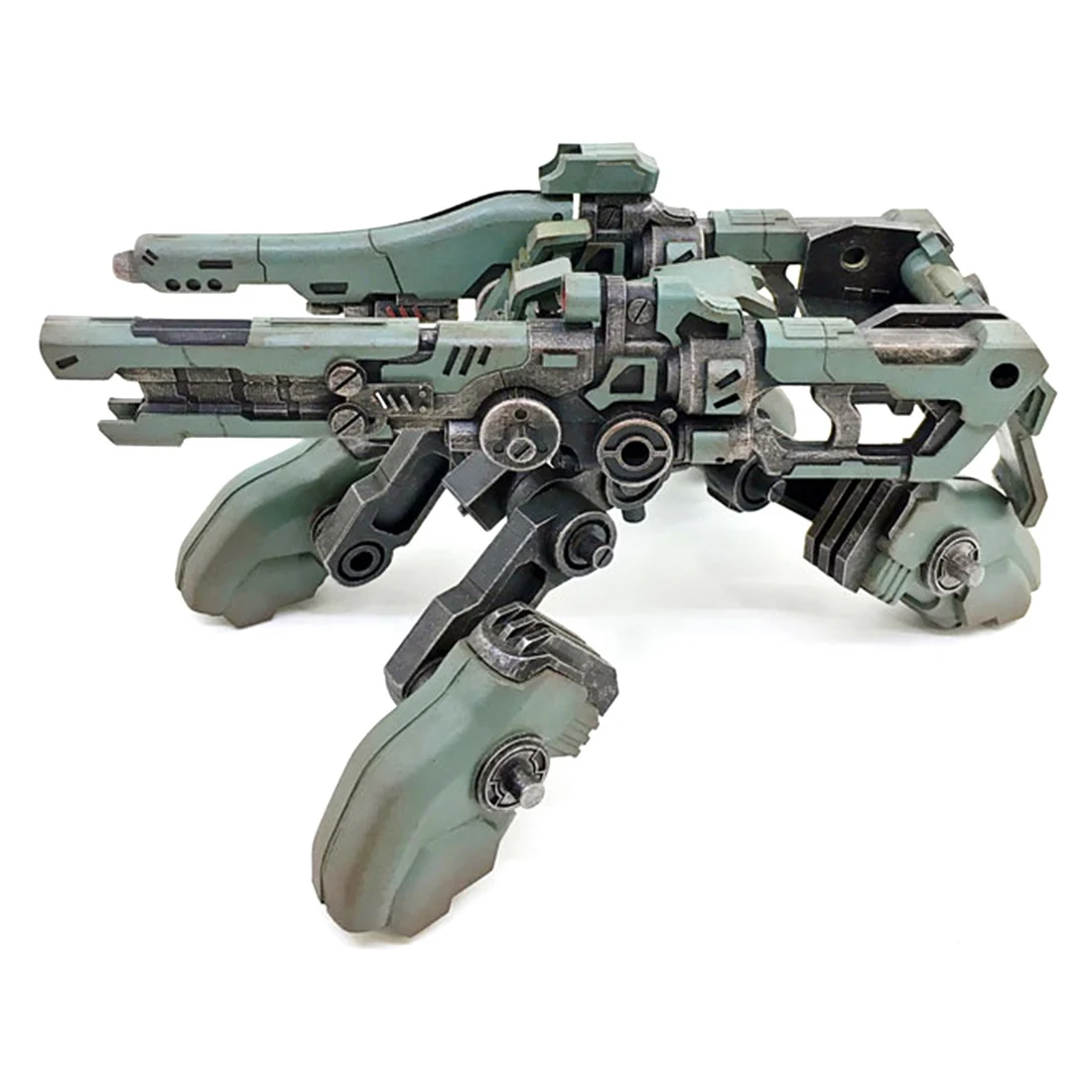 

Rowsfire Lifelike 20cm 1:27 Tiekui Mecha Model Motorcycle Double Turret Removable Handwork Mecha Model Test Kit