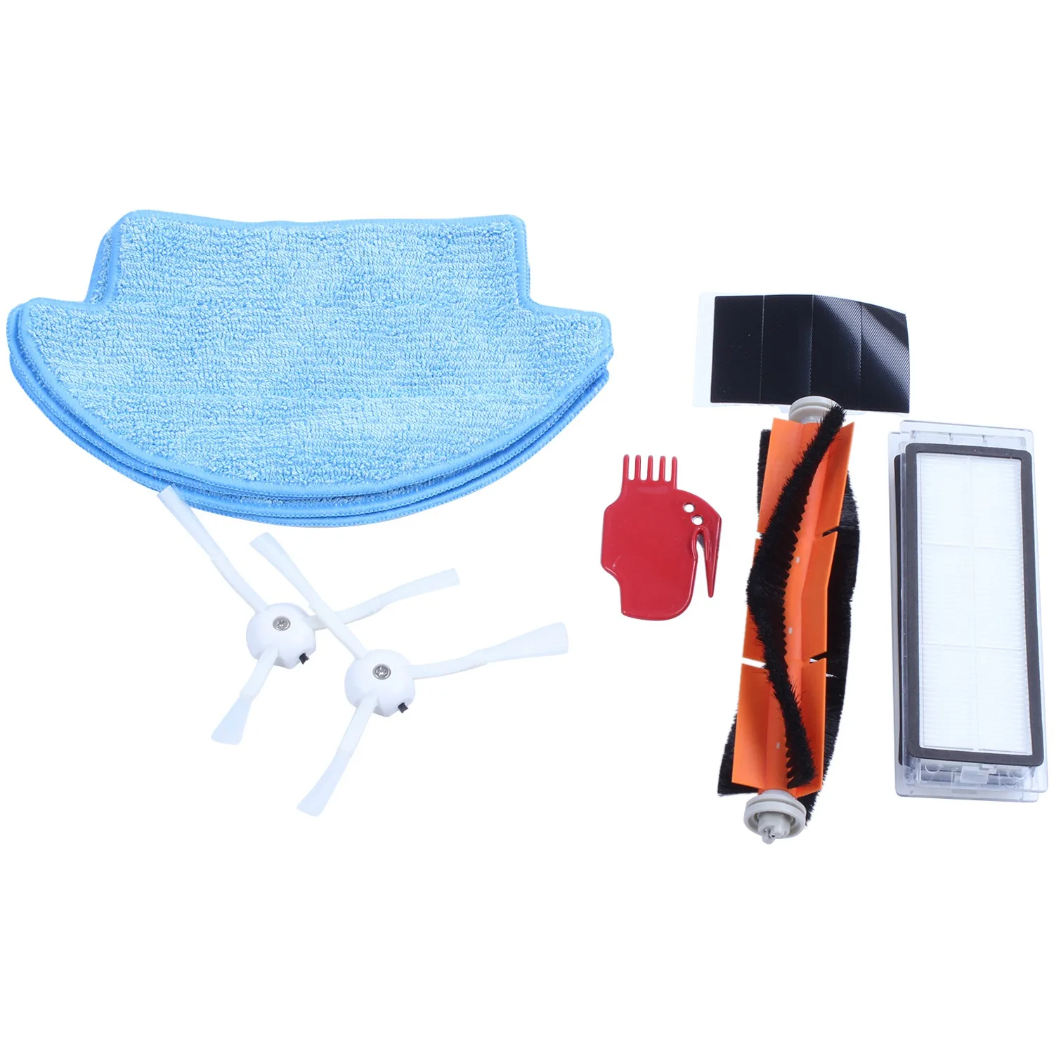 

For XIAOMI Mi Robot Vacuum Cleaner Part Kit mijia Side Brush HEPA Filter Main Brush Cleaning Tool Mop Cloths with Magic Paste