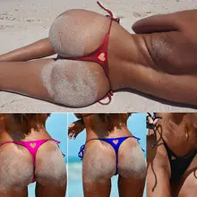 Новая горячая сексуальная бикини из двух частей отделяет Женская бразильская повязка с боковым галстуком дерзкие плавки стринги V Купальники Купальный пляжный купальник