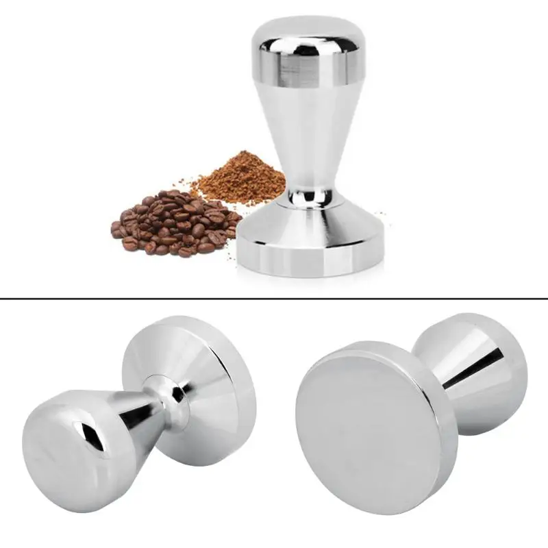 High Quality Espresso Coffee Tamper Silver Coffee Tamper Machine Coffee Bean Grinder Press Hammer Tamper Coffee Accessories