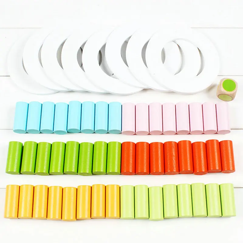 Multifunctional Disassembly Building Blocks Leaning Tower Pisa+Flight Chess Early Parent Child Intellectual Table Game Wood toys